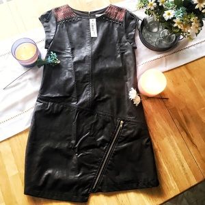 Brown Leather Bohemian Dress